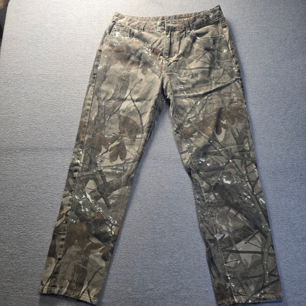 Manfinity Camo Pants Mens 34 Realtree Woodland Hunting Camouflage Y2K Streetwear